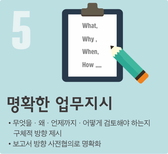 명확한 업무지시